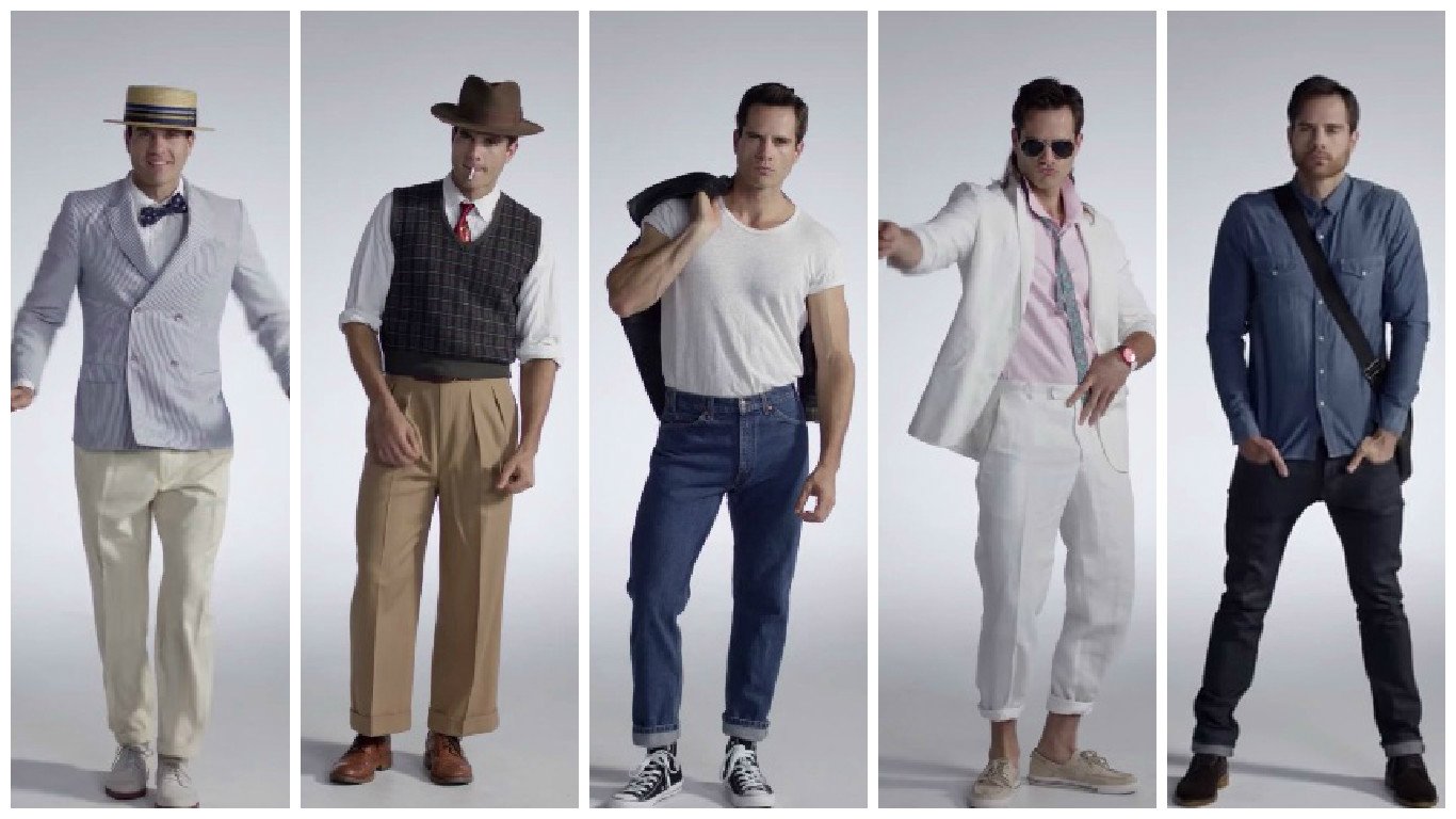 Cem anos de moda masculina em três minutos