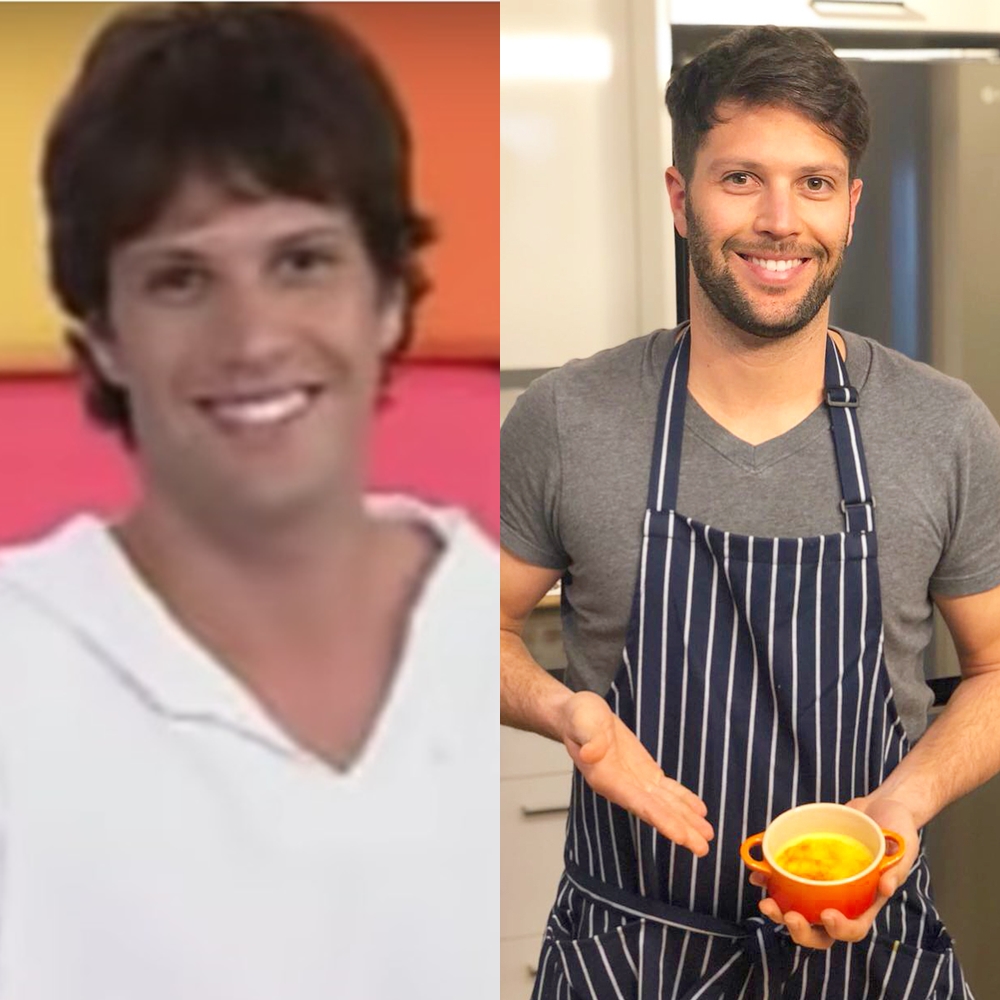 Gustavo Leão antes e depois de apresentar TV Globinho
