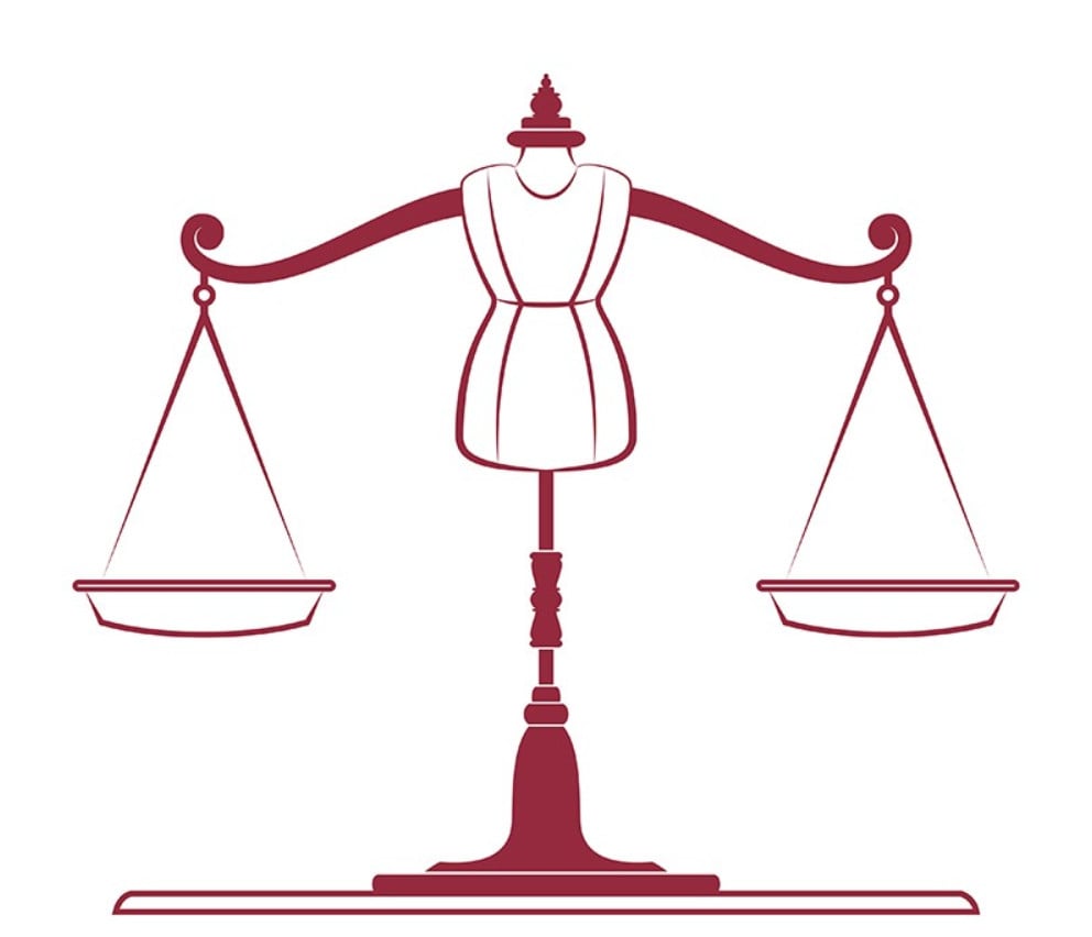 Fashion Law - imagem de busto de manequim com as balanças do direito