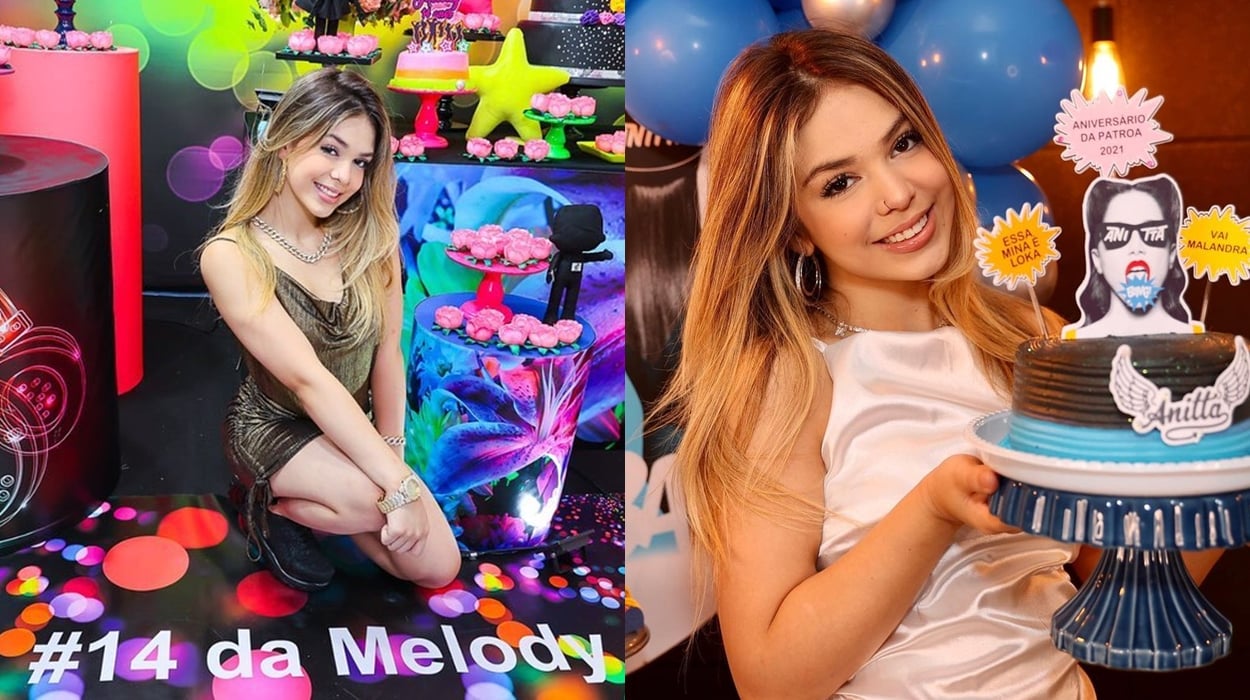 14 anos da Melody – Cantora ganhou festa com tema de Anitta