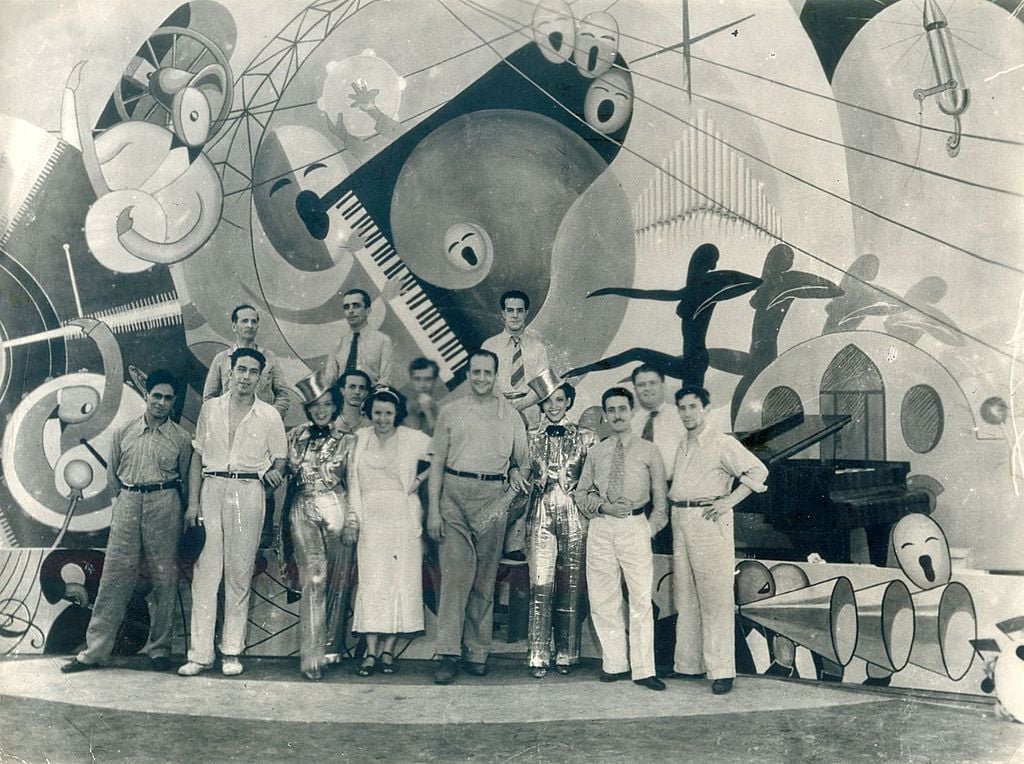 "Alô, Alô, Carnaval", último dia de filmagem, em 1936. 