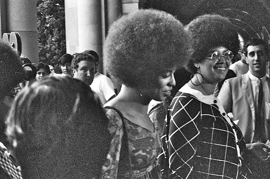 Angela Davis na Universidade da Califórnia em 1969. 