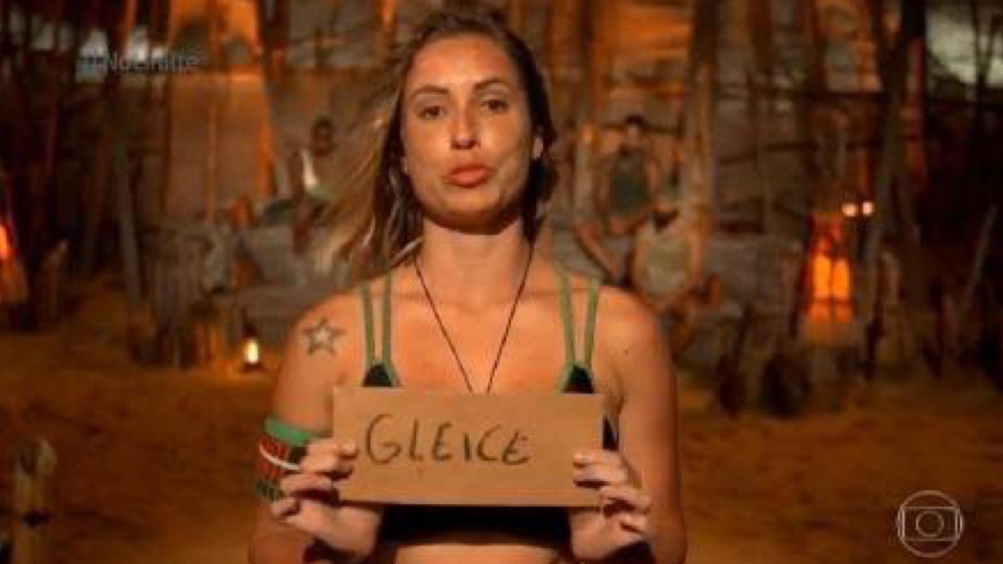 Jéssica vota pela saída de Gleici da Tribo Calango de No Limite (imagem: reprodução/ Globo)