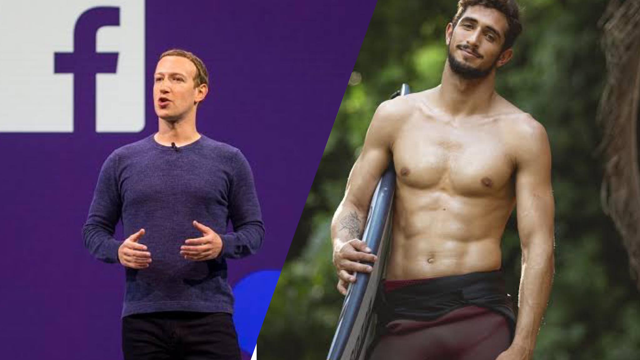 Lucas é seguido das redes pelo fãs famoso, Mark Zuckerberg criador do Facebook (montagem: Fashion Bubbles)