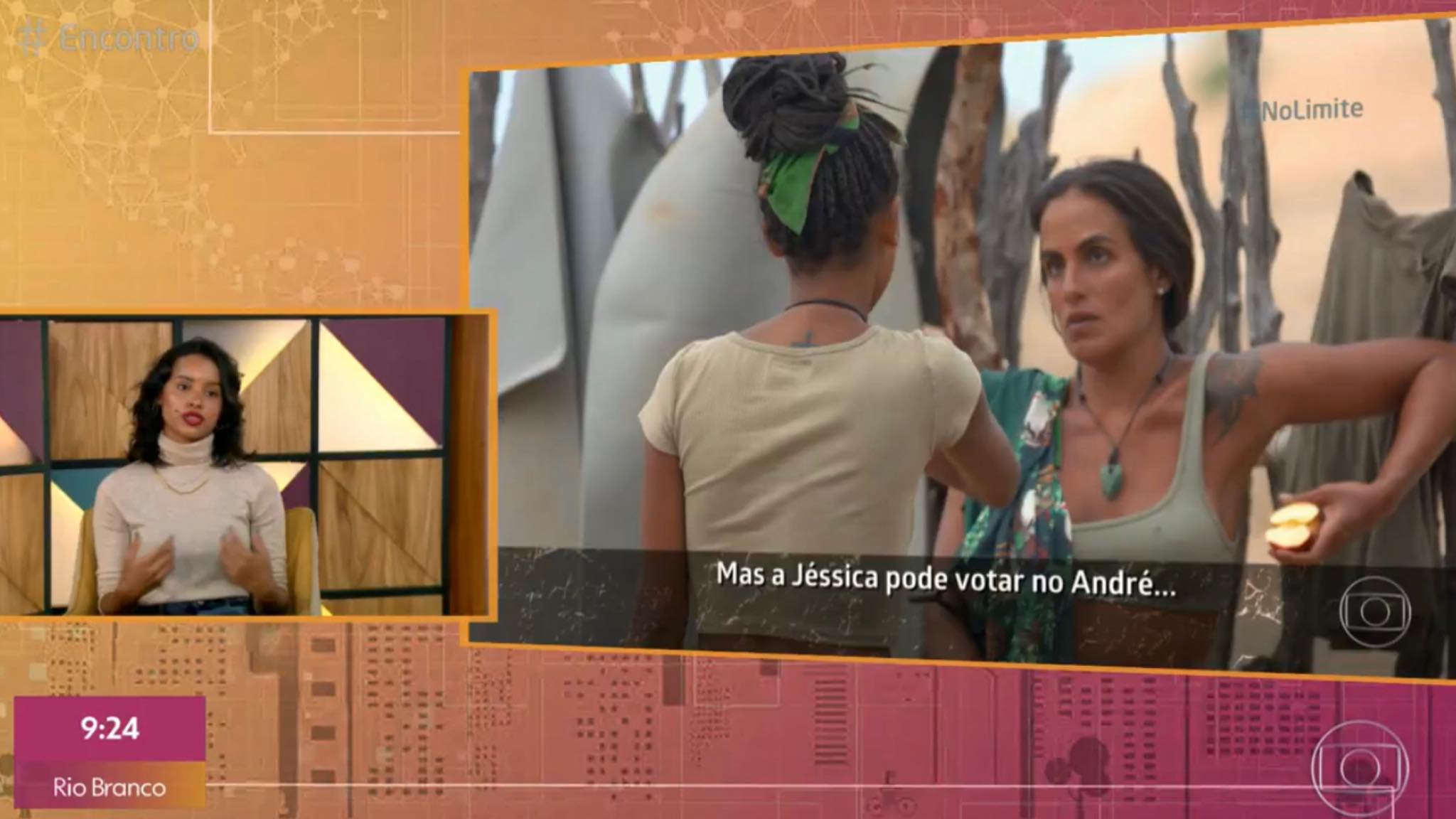 A eliminada diz que Carol Peixinho é estrategista (imagem: reprodução/ Globo)