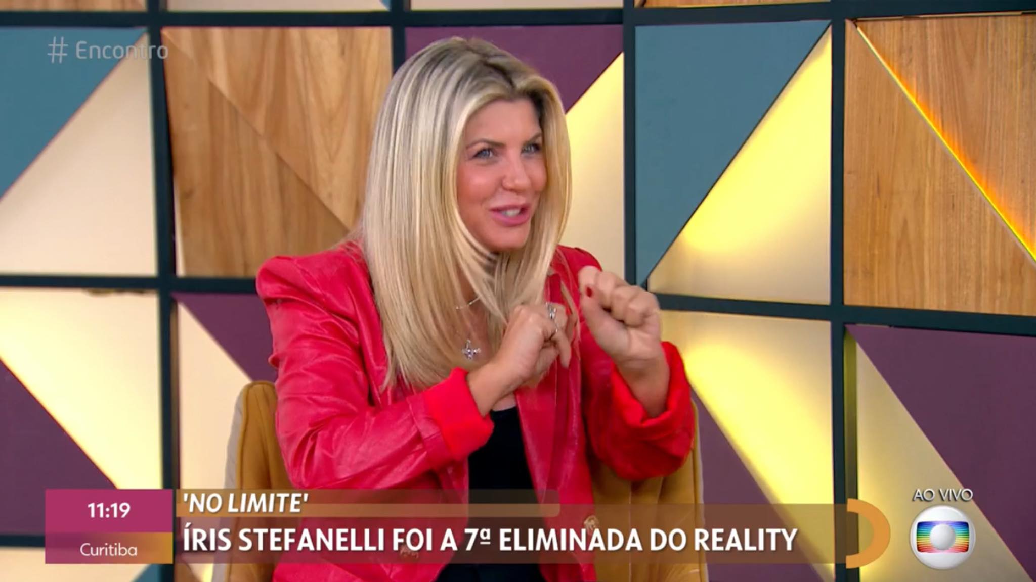 Íris conta bastidores de No Limite para Fátima Bernardes (imagem: reprodução/ Globo)