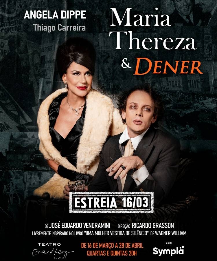 Foto da capa da peça Maria Tereza e Dener.