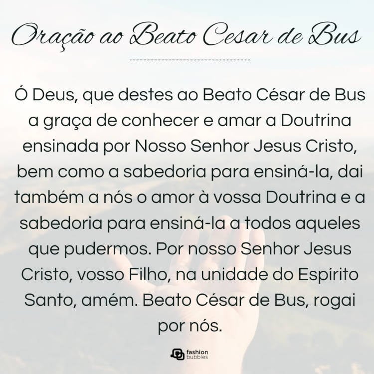 Oração ao Beato Cesar de Bus