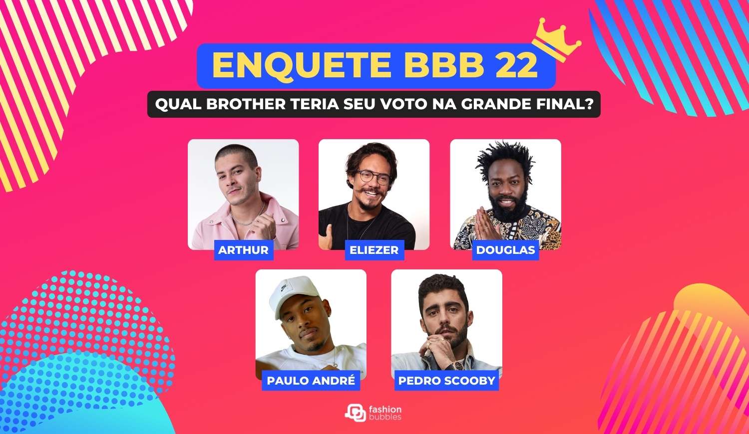 Enquete Top 5 BBB 2022: qual brother teria seu voto na grande final?