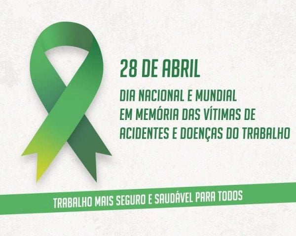 Foto sobre o Dia Nacional e Mundial em Memória das Vítimas de Acidentes e Doenças do Trbabalho.