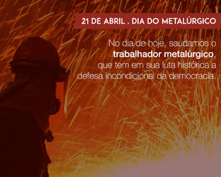 Foto sobre o Dia do Metalúrgico.