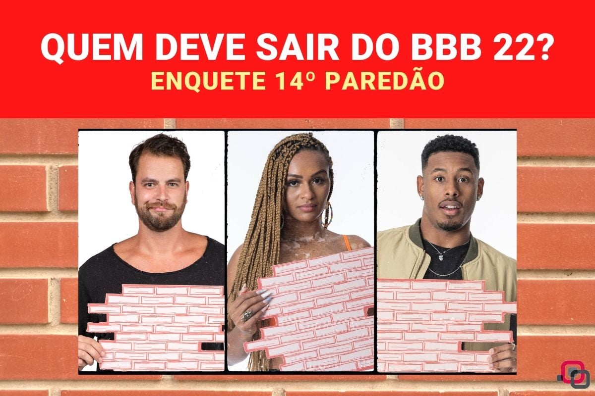 Enquete Paredão BBB 22 – Votar no 14° Paredão Agora: Gustavo, Natália ou Paulo André, quem deve sair?
