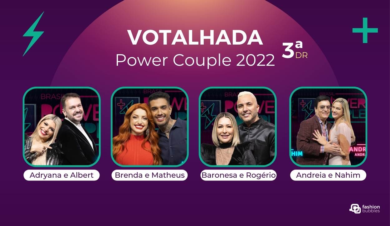 Votalhada Power Couple 2022: enquete atualizada aponta disputa acirrada para vencer a 3ª DR