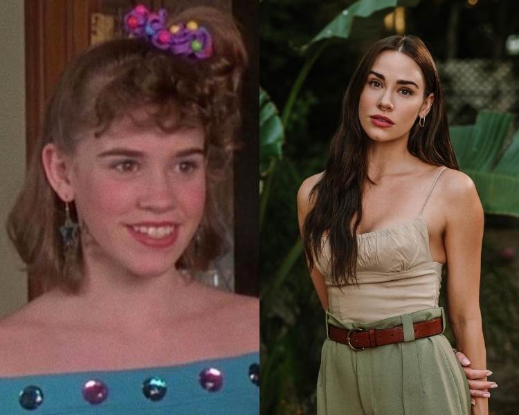 Foto do antes e depois da atriz Christa Allen.