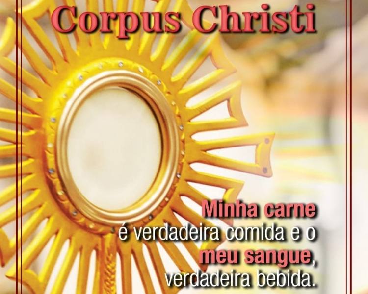 Foto sobre solenidade de Corpus Christi.