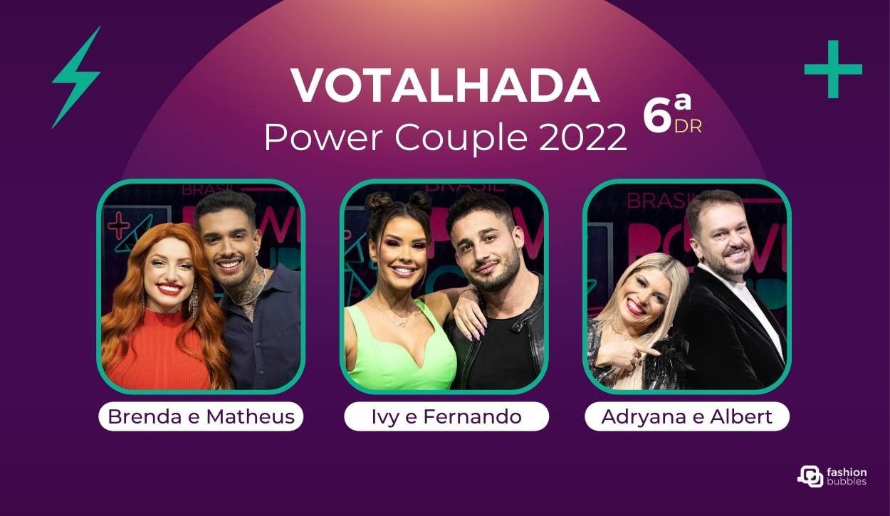 Votalhada Power Couple 2022 6º DR: enquete atualizada indica eliminação de casal com alta rejeição