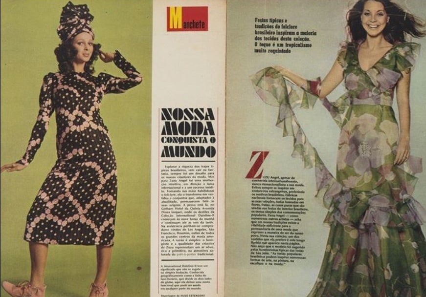 Matéria sobre Zuzu Angel na Revista Manchete, em março de 1971.