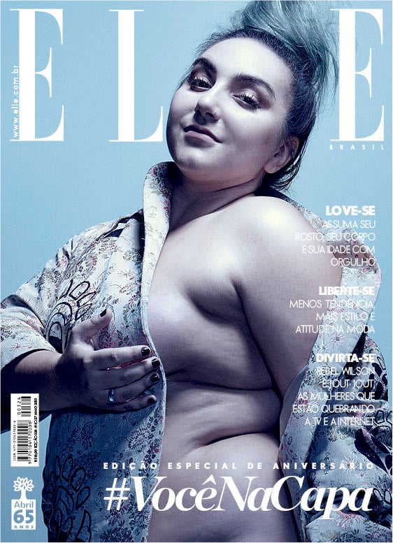 Capa da Revista Elle Brasil com Ju Romano. 