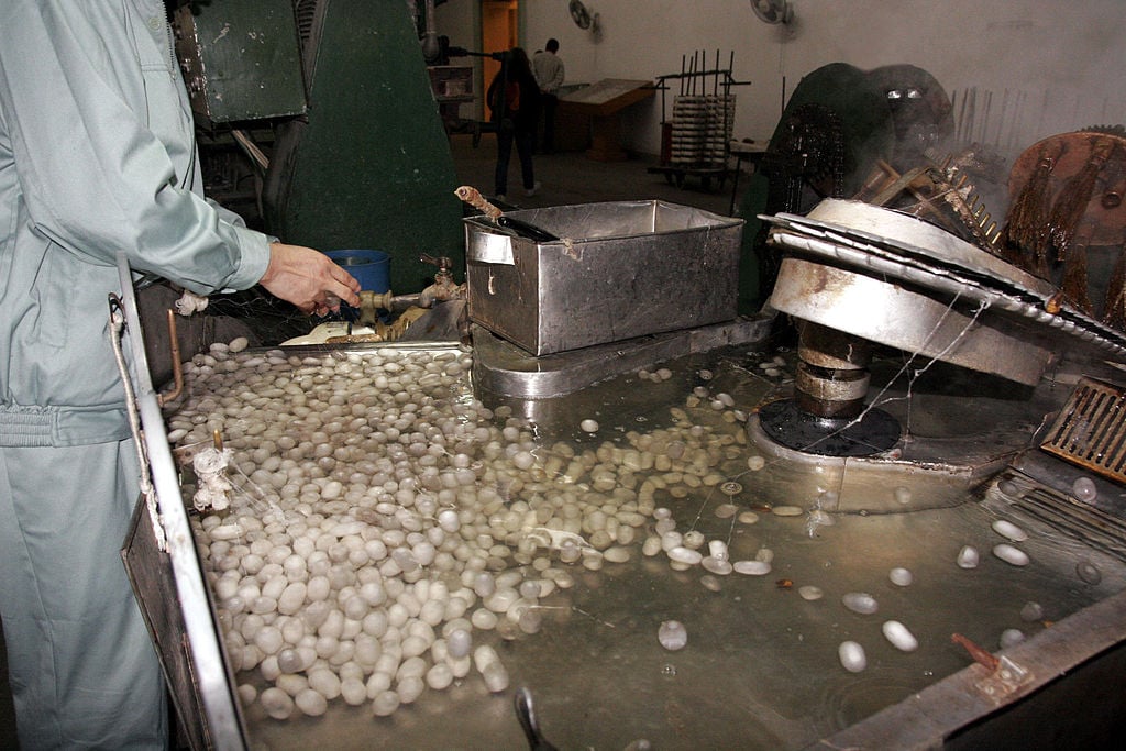 Produção de seda em Suzhou. 