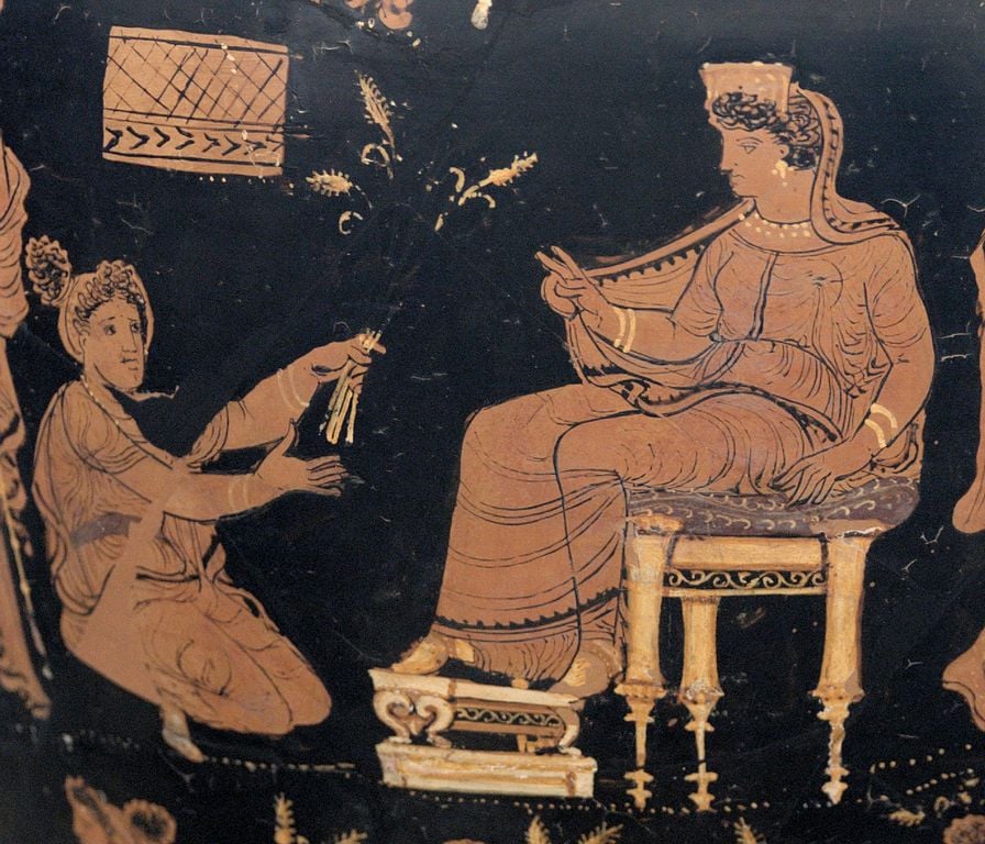 Deméter e Metanira, cerca de 340 a.C. 