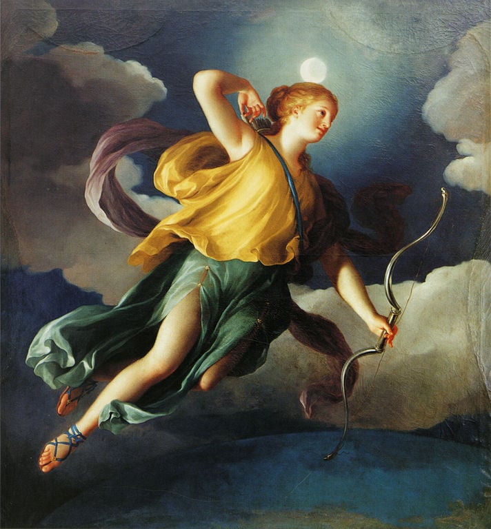 Diana (Ártemis) como personificação da noite, cerca de 1765. 