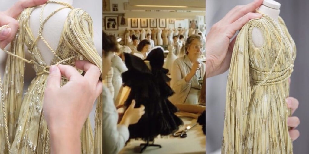 Fragmento do vídeo da Dior ´Le Mythe Dior` com mulheres a trabalharem em manequins miniatura