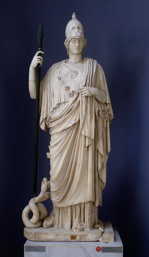 Estátua da deusa grega Atena.