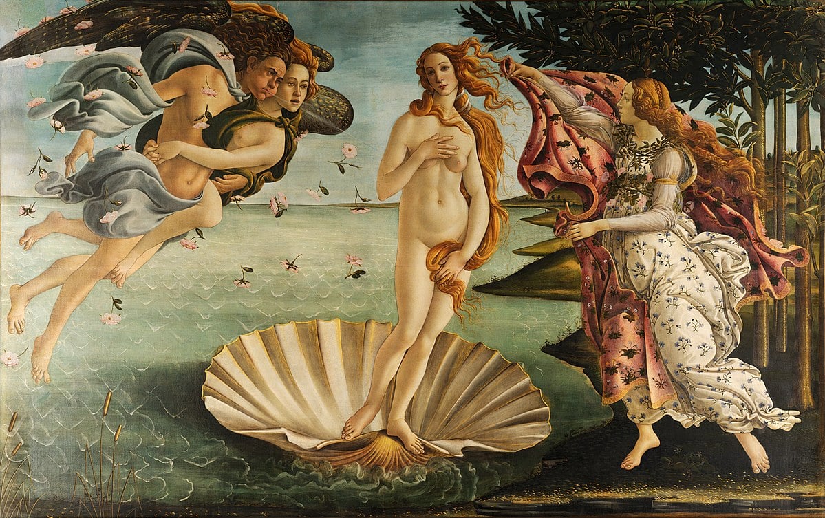O Nascimento de Vênus, cerca de 1485. 