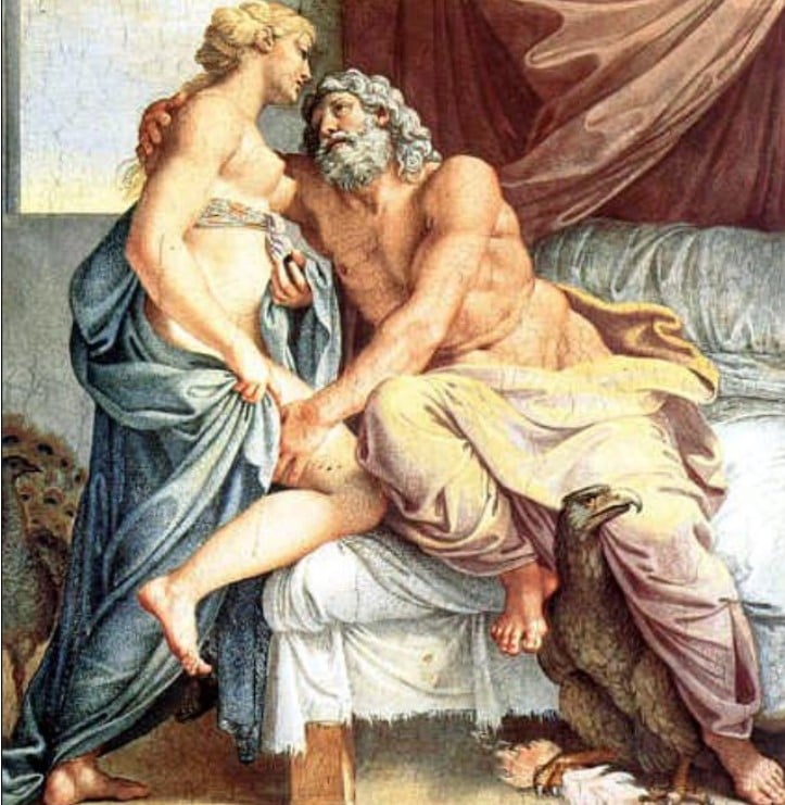 Jupiter e Juno (Zeus e Hera). Annibale Carracci (1560-1609). 