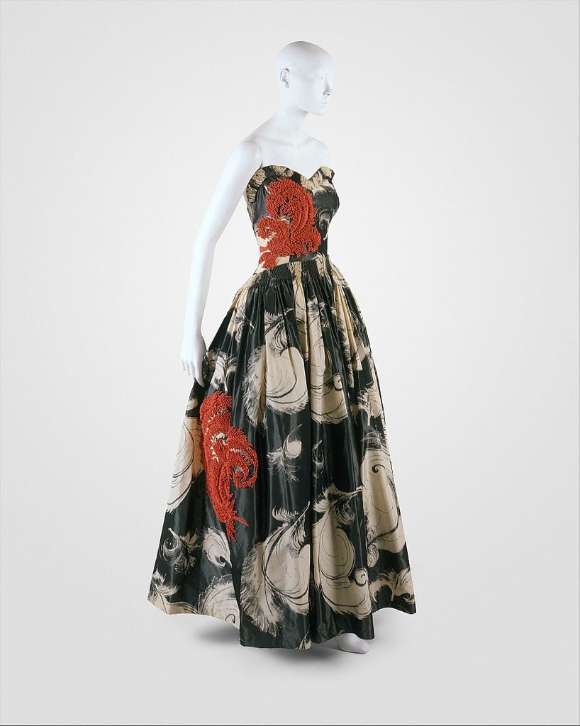 Vestido de seda de Jeanne Lanvin "Fusée",1938. 