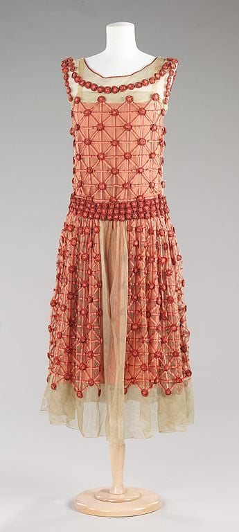 Vestido de seda de Jeanne Lanvin "Roseraie", 1923. 