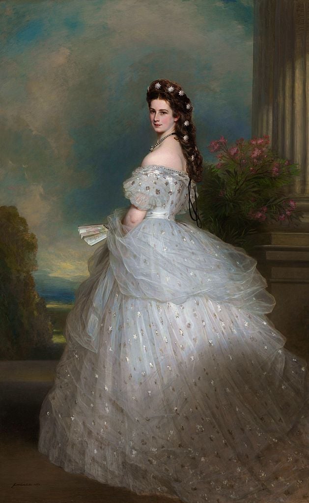 Pintura de princesa Isabel da Austria, a princesa Sissi.