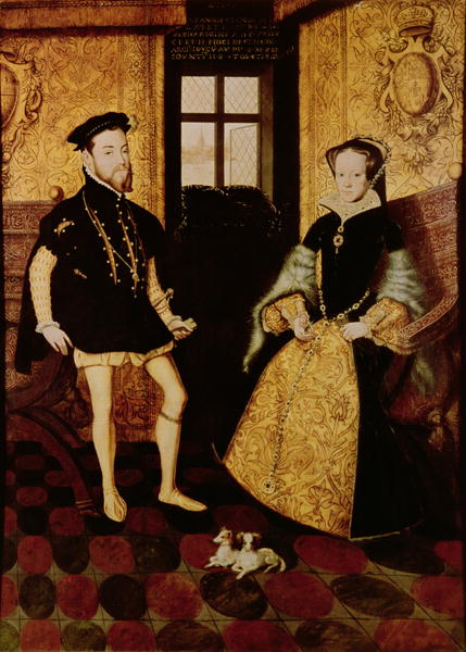 Retrato do Rei Felipe II da Espanha e sua segunda esposa, Maria I da Inglaterra. 