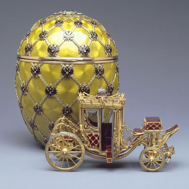 "Ovo da coroação" de Fabergé, de 1897. Ovo de Páscoa de luxo. 