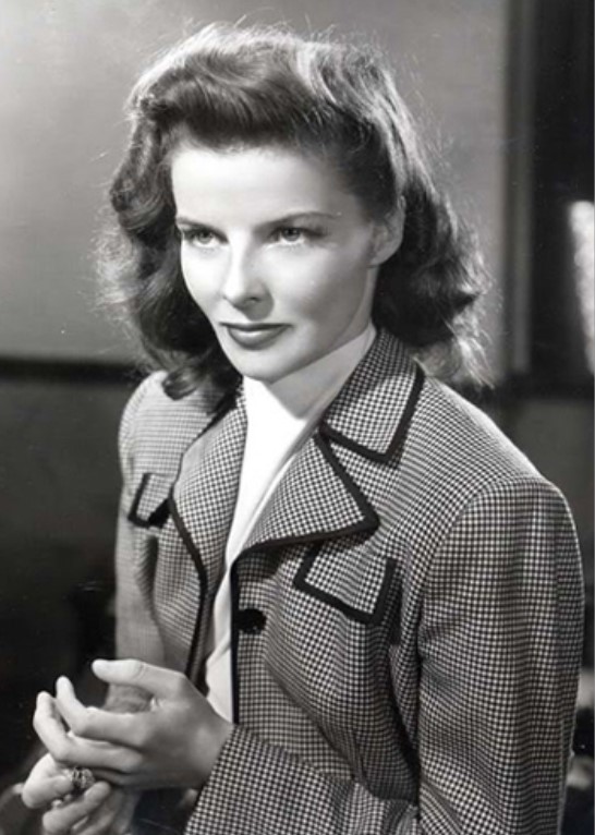 Retrato de Katharine Hepburn em 1942, no filme ´Woman of the Year.` 