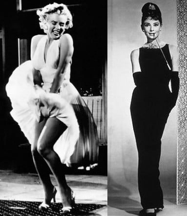 Vestidos emblemáticos usados por Marilyn Monroe e Audrey Hepburn serão leiloados