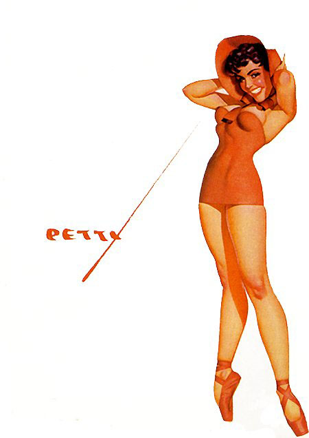 Ilustração pin-up de George Petty publicada na Revista Esquire em 1945.