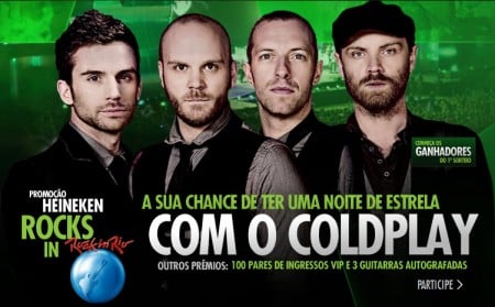 Você no Rock in Rio – A Heineken vai dar ingressos VIP e te levar para conhecer o Coldplay