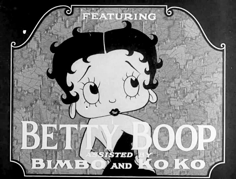 O desenho animado da pin-up Betty Boop, década de 1930. 