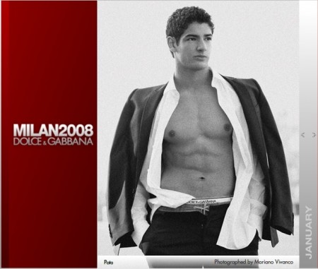 Alexandre Pato no Calendário D&G