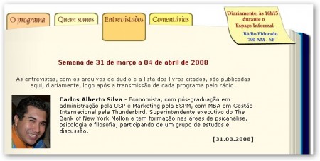 Carlos Silva no Letras & Leituras