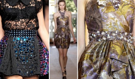 Veja detalhes de bordados, pedrarias e texturas – Tendências em moda festa