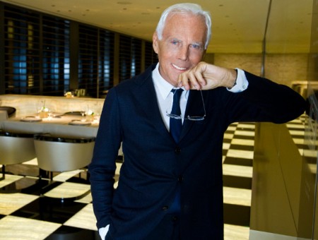 Giorgio Armani em entrevista na Casa Vogue