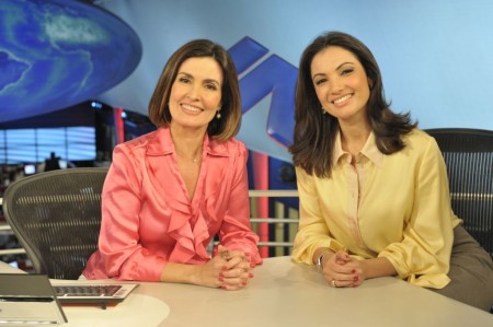 William Bonner e Fátima Bernardes recebem Patrícia Poeta na bancada do Jornal Nacional