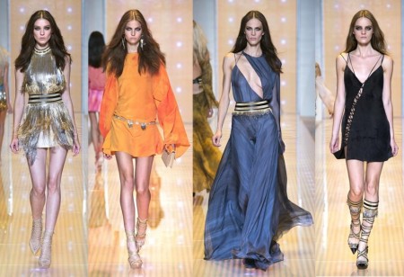 Versace aposta em vestidos curtos e longos para o Verão 2013-2014