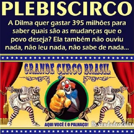 Saiba porque deve dizer NÃO ao plebiscito da Dilma