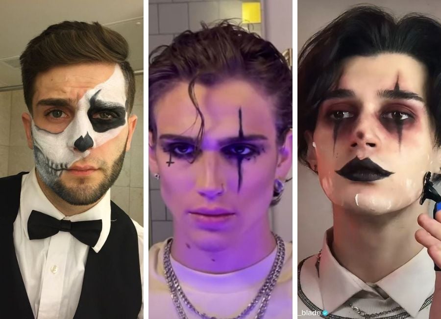 Exemplos de maquiagem de halloween para homens