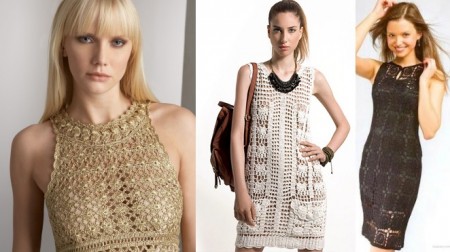 Especial vestidos de crochê com gráficos  – Confira os modelos e looks em crochet