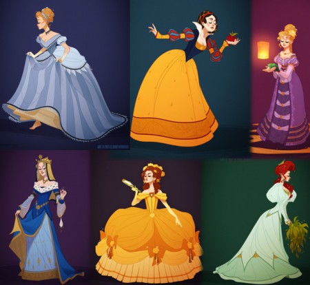 Aula de história da moda com os trajes das princesas da Disney