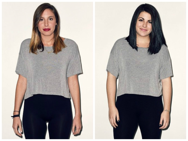 2 modelos de diferentes biotipos com o mesmo tamanho de blusa - Roupas de tamanho único 2 modelos de diferentes biotipos com o mesmo tamanho de blusa - Roupas de tamanho único